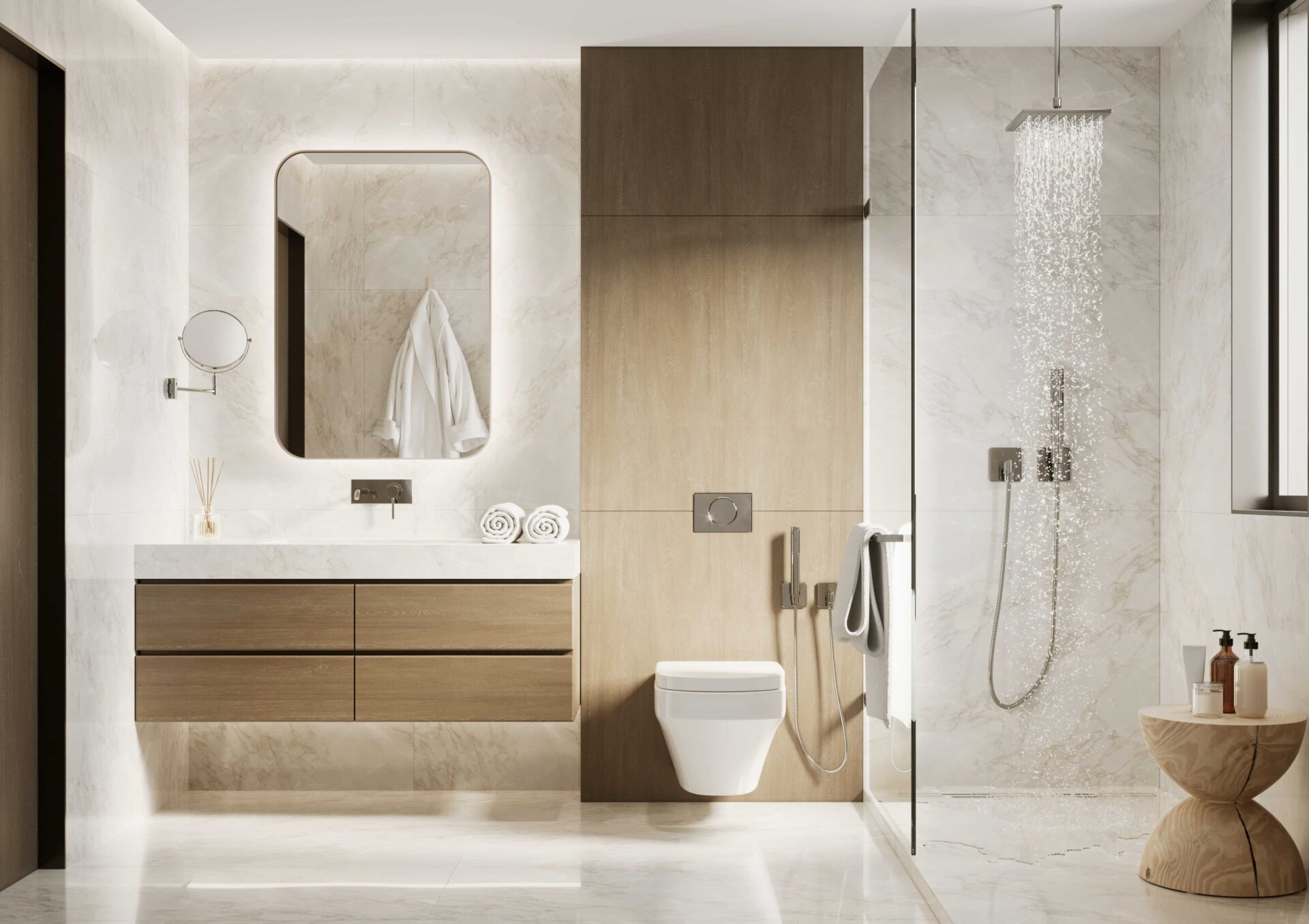 Rénovation de salle de bain moderne par AKUA VOLT SERVICES